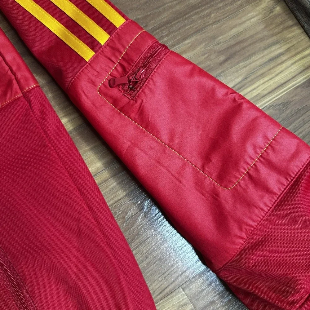 Adidas Spain National Team Jacket Mens XL Red Track Warm Up Soccer Futbol RFEF